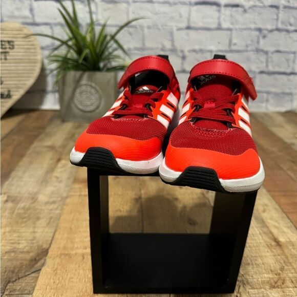 Kid's Unisex adidas Fortarun 2.0 Cloudfoam Elastic Lace-Up Shoes Red HP5445 - Picture 7 of 12